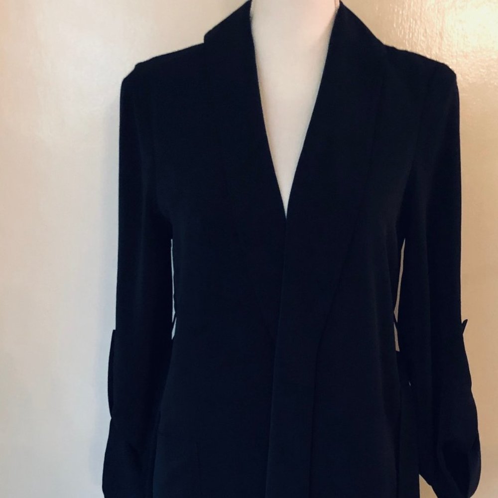 INC International Concepts Black Trench Coat